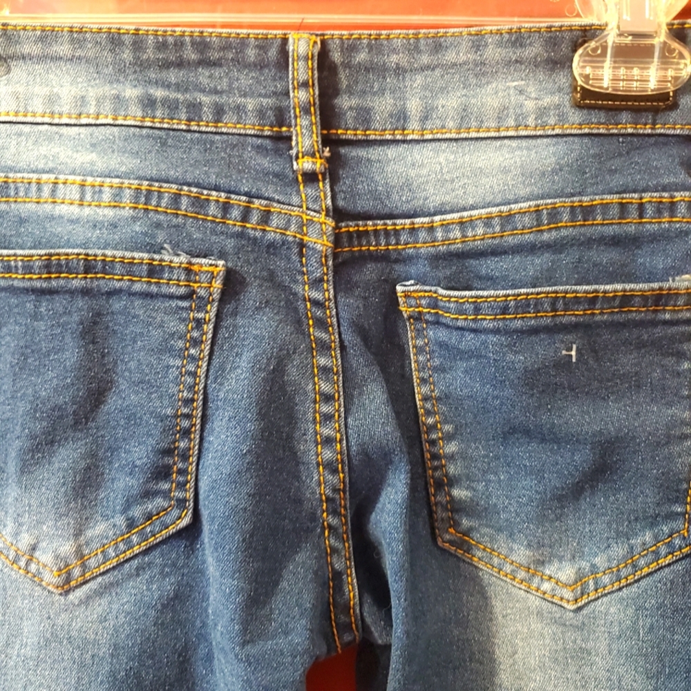 Pink Velvet distressed jeans. NWOT kids 12 - Picture 4 of 10